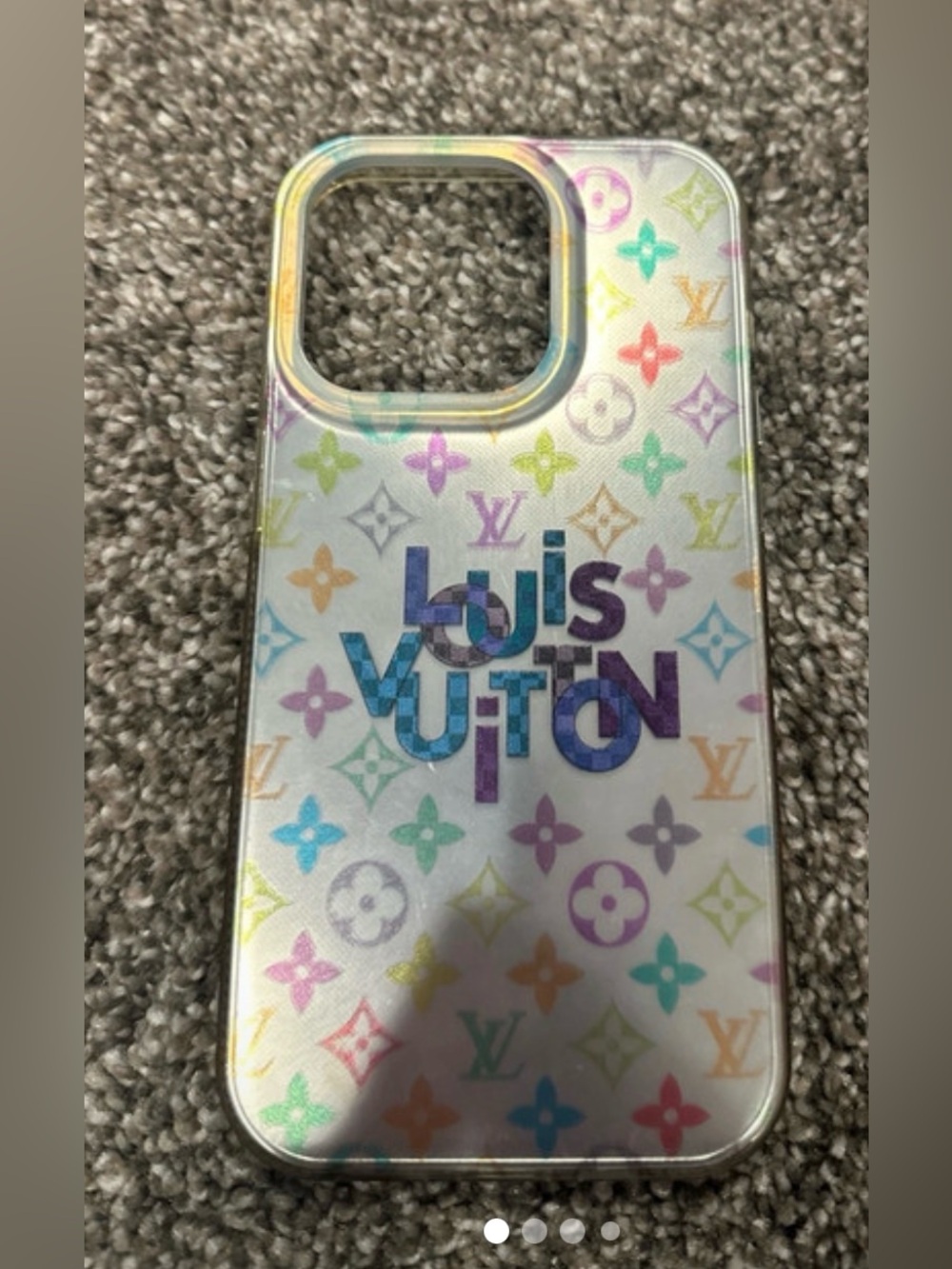 Louis Vuitton Multicolor Monogram Logo Phone Case - White Base